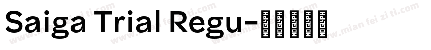 Saiga Trial Regu字体转换